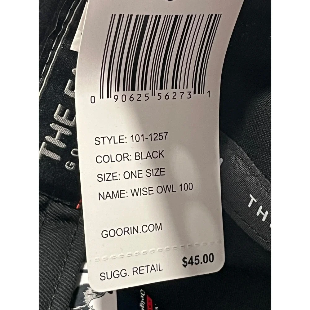 Goorin Bros Wise A$$ Owl 100 Black Trucker Hat Snapback 101-1257 MSRP $45 NEW